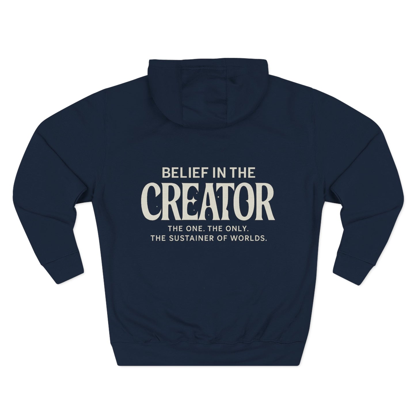 Three-Panel Fleece Hoodie